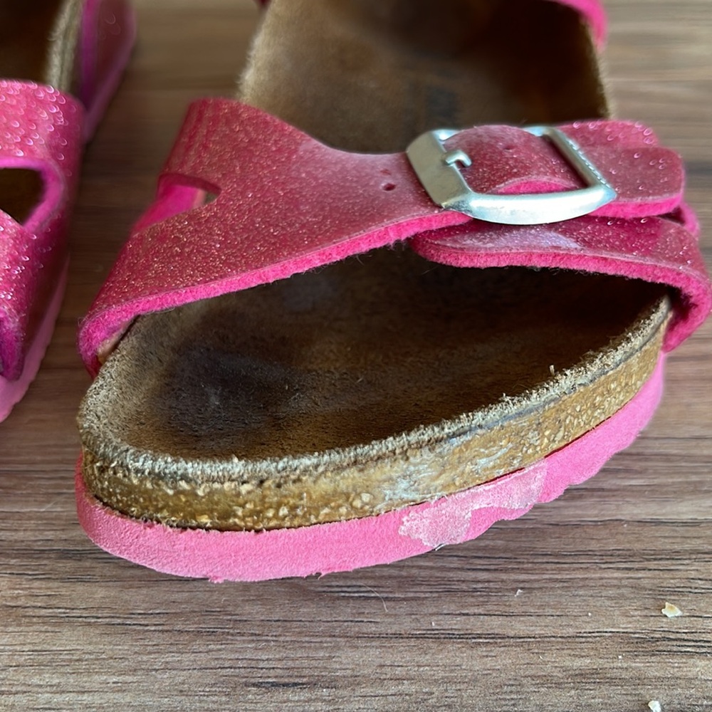 Pre-owned Pink Glitter Kids Sandals 32 size - Picture 9 of 13